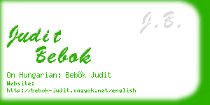 judit bebok business card