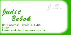 judit bebok business card